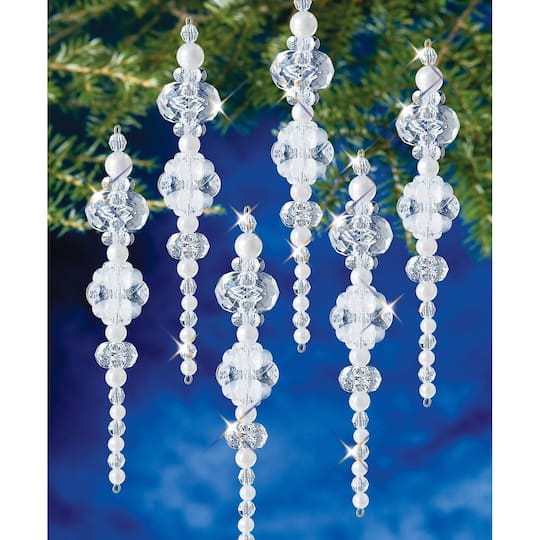 The Beadery&#xAE; Ice &#x26; Pearl Icicle Holiday Beaded Ornament Kit